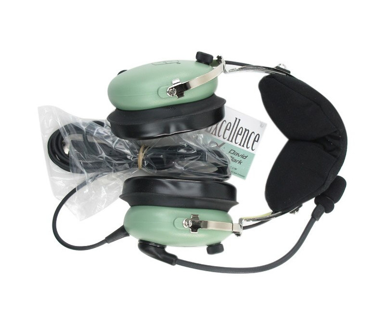David Clark 40642G-03 Model H-USB Over-the-Head 10' Coil Cord USB Dual Volume Stereo Plug Noise-Canceling Microphone Computer Headset
