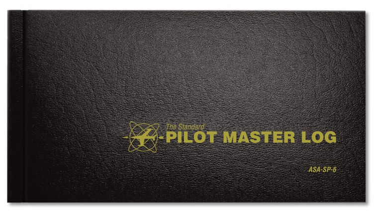 Aviation Supplies & Academics ASA-SP-6 Black The Standard™ Hardcover Pilot Master Log Book