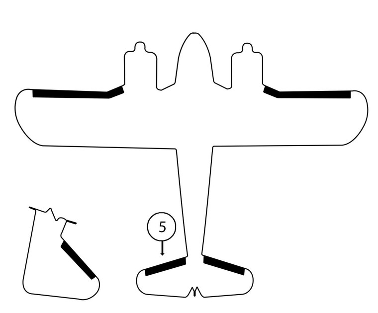 GOODRICH P25S7D5063-03 FASTboot® Piper PA23 LH Horizontal Stabilizer De-Ice Boot