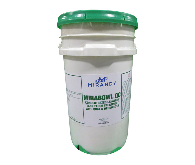 Mirabowl QC® 1485-342 Concentrate Dark Blue Aircraft Lavatory Tank Deodorant & Cleaner - 7 Gallon Pail