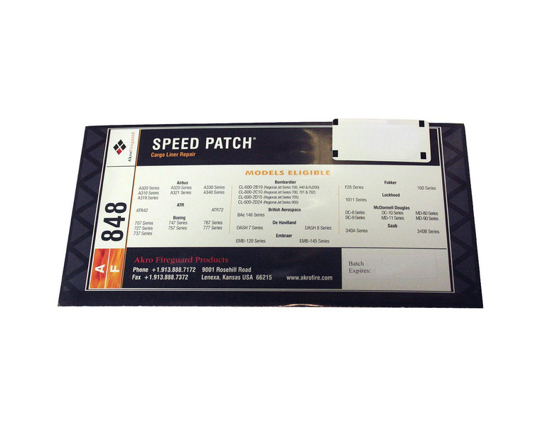 AkroFire AF848 SPEED PATCH® 4" x 8" Peel & Sick Aircraft Cargo Liner Repair Kit