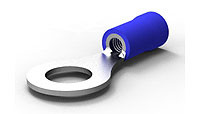 TE Connectivity 34162 Ring Tongue Terminal - AWG 16-14 - Insulation Max 3-4.90mm - Stud M6 - 100/Pack
