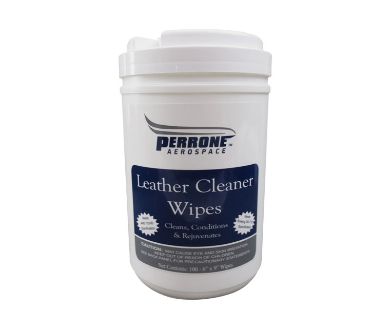 PERRONE™ SW-145 White 6" x 9" Leather Cleaner Wipes - 100 Wipe/Tub