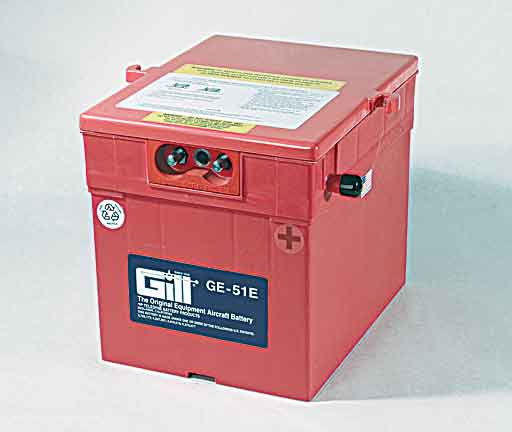 Gill GE-51E Aircraft Battery With Acid