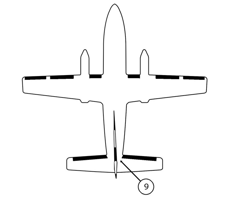 GOODRICH P29S5D5158-17 FASTboot® Embraer 110P1/P2 Vertical Stabilizer De-Ice Boot