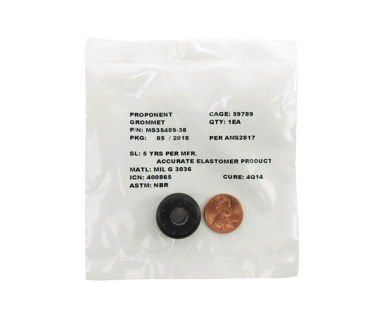 Military Standard MS35489-38 Synthetic Rubber Grommet, Nonmetallic