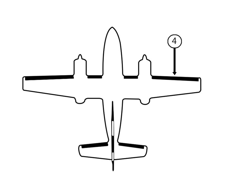 GOODRICH 27S-7D5070-16 Cessna 421C RH Nacelle - Tip De-Ice Boot