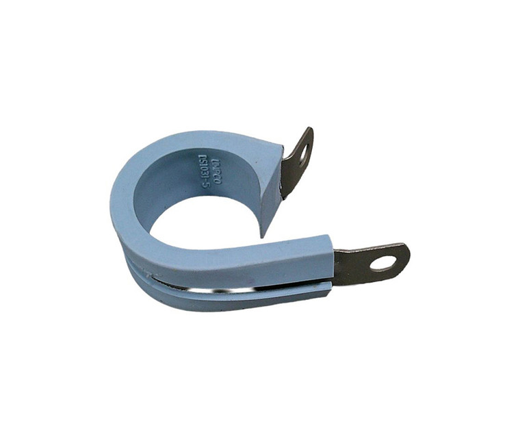 Military Specification M85052/3-16 Crescent Steel Blue Nitrile Rubber Clamp, Loop