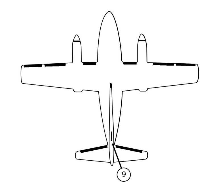 GOODRICH P29S7D5135-39 FASTboot® Embraer 120 Vertical Fin De-Ice Boot