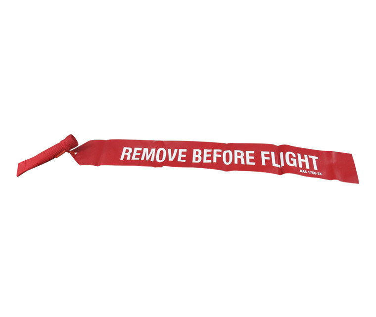 Sesame Technologies KPC3-780-45 Red Single Layer Kevlar® Flame-Retardant Pitot Cover with 2" x 12" Streamer Flag