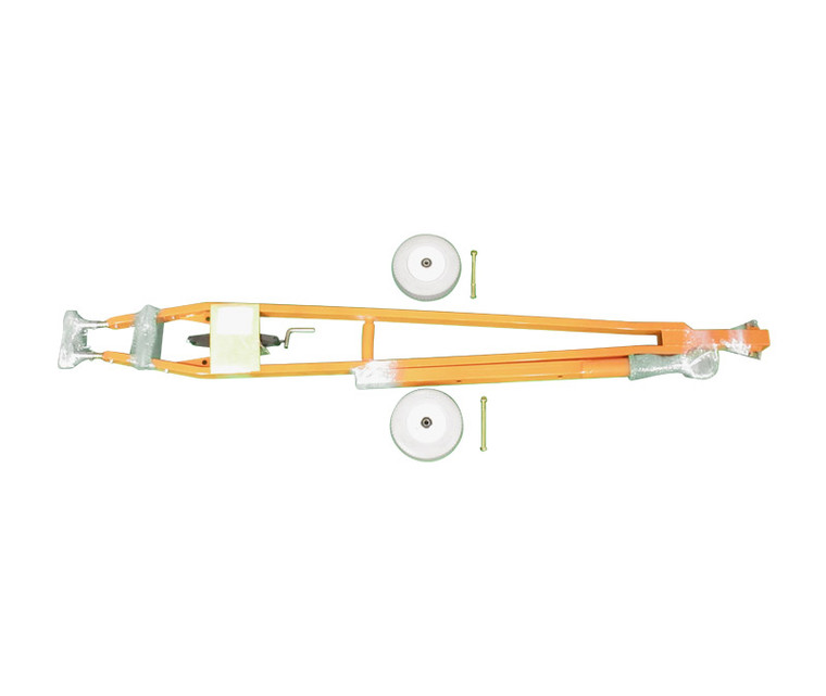 Brackett TR-34SR Orange 7' 8" to 8'-8" Telescoping Length 14,000 lbs. Capacity Universal Towbar with Shock Ring Hitch with Wheels