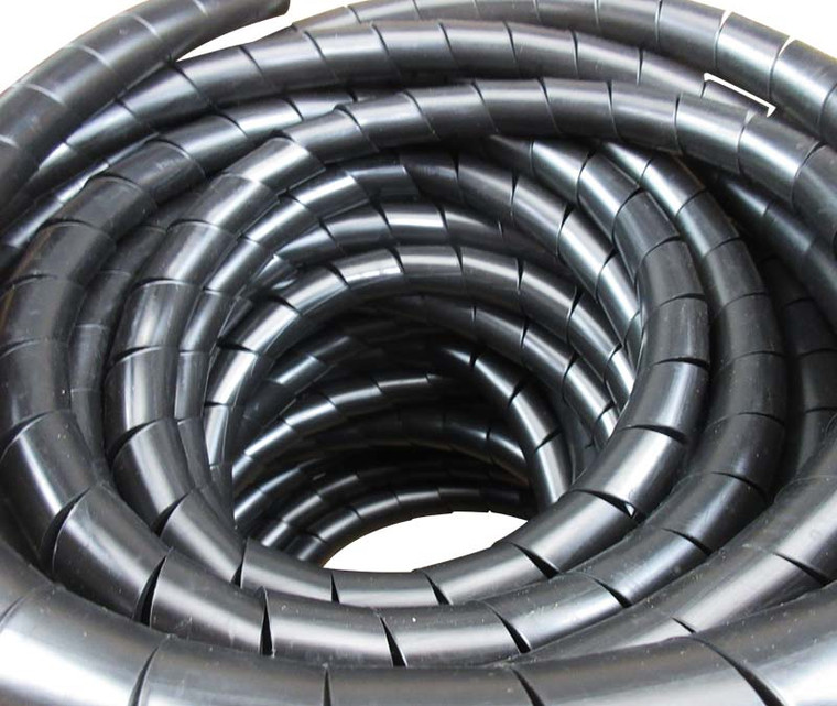 ICO-Rally SWP-1 Black 1.00" OD x 0.100" Wall Polyethylene Spiral Wrap Tubing