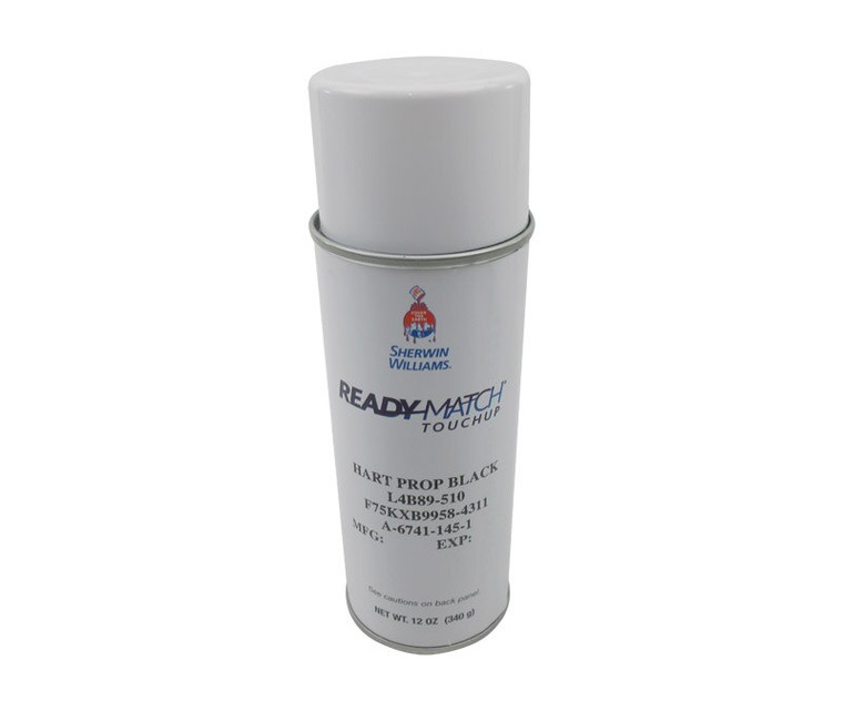 POLANE® F75KXB9958-4311 Flat Black Enamel Propeller Touch-Up Paint - 12 oz Aerosol Can