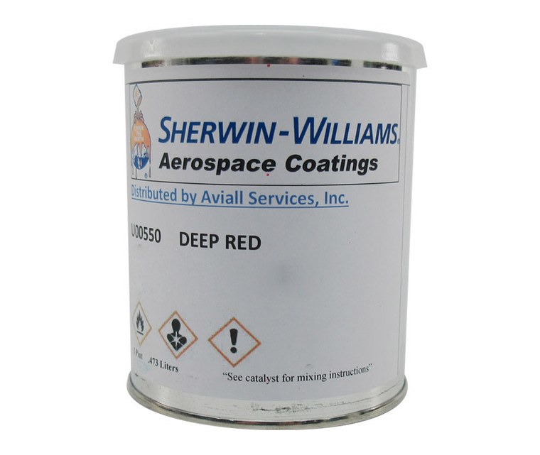 JET GLO® U00550 Deep Red Polyester Urethane Topcoat Paint - Pint Can