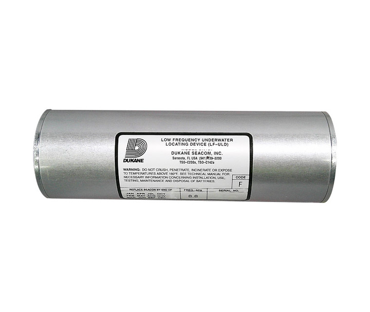 DUKANE SEACOM DK180 Silver TSO-C200a & TSO-C142a 8.8 Khz 90-Day Low Frequency Underwater Acoustic Beacon