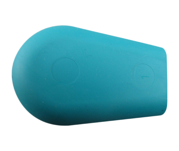 Jus N Tyme JNT-SC Teal 2" Single Edge (3/4") Rubberized Teal Scraper Cap Handle