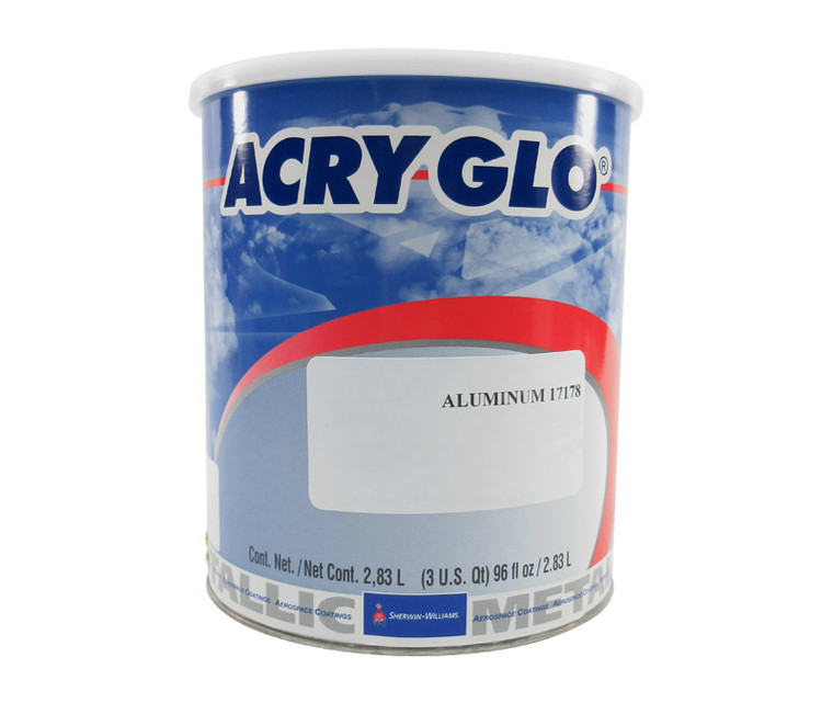 Sherwin-Williams H00219 ACRY GLO Conventional Metallic Aluminum 17178 Acrylic Urethane Paint - 3/4 Gallon