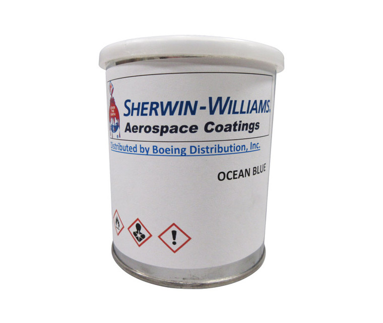 Sherwin-Williams H10592 ACRY GLO Conventional Metallic Ocean Blue Acrylic Urethane Paint - 3/4 Pint