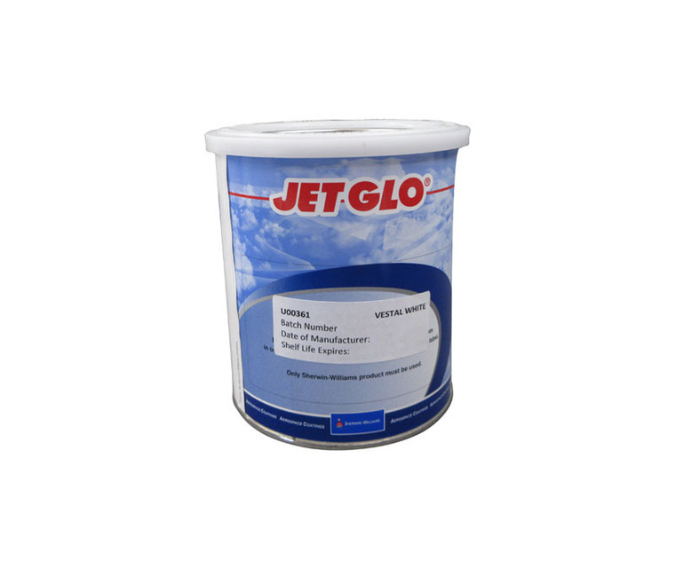 Sherwin-Williams U00361 JET GLO Polyester Urethane Topcoat Paint Vestal White - Quart