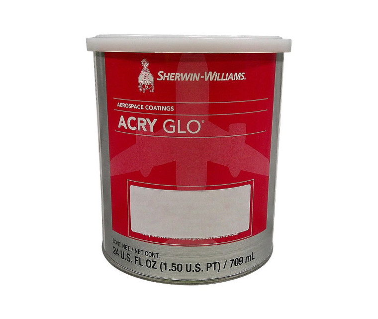 Sherwin-Williams W04373 ACRY GLO Conventional Cirrus White Acrylic Urethane Paint - 3/4 Quart