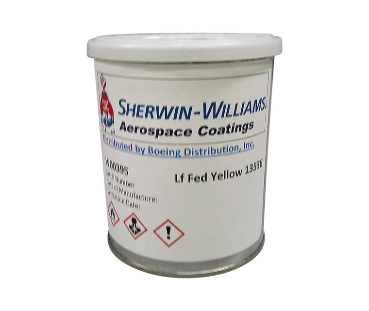 Sherwin-Williams W00395 ACRY GLO Conventional Lead-Free Federal Yellow 13538 Acrylic Urethane Paint - 3/4 Pint