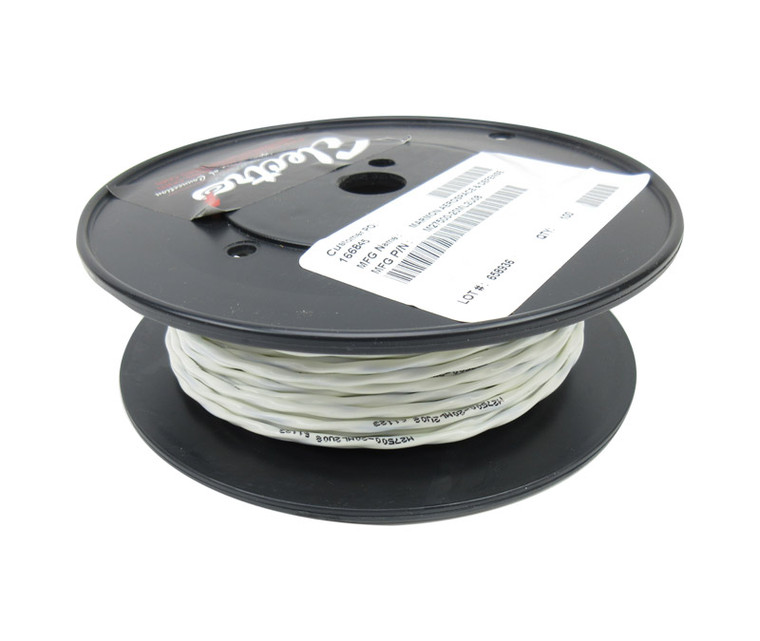 Military Specification M27500/20ML2U08 White Jacket 20 AWG 2 Conductor Unshielded Cable