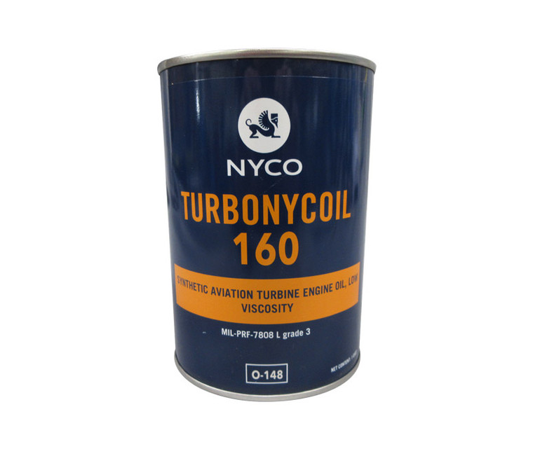 NYCO TURBONYCOIL 160 Synthetic Aviation Turbine Engine Oil MIL-PRF-7808L Grade 3 Spec - Quart Can