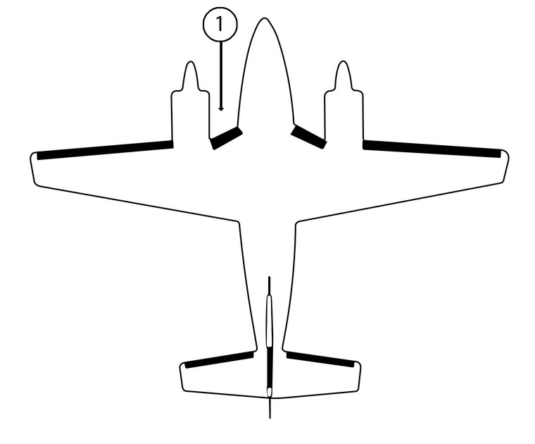 GOODRICH P25S7D5026-07 FASTboot® Piper PA31 LH Fuselage - Nacelle De-Ice Boot