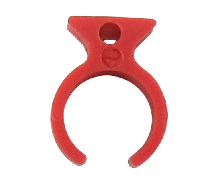 Paco Plastics S4933959-511 FAA-PMA Red Circuit Breaker Lockout Ring with Hole/No Tag