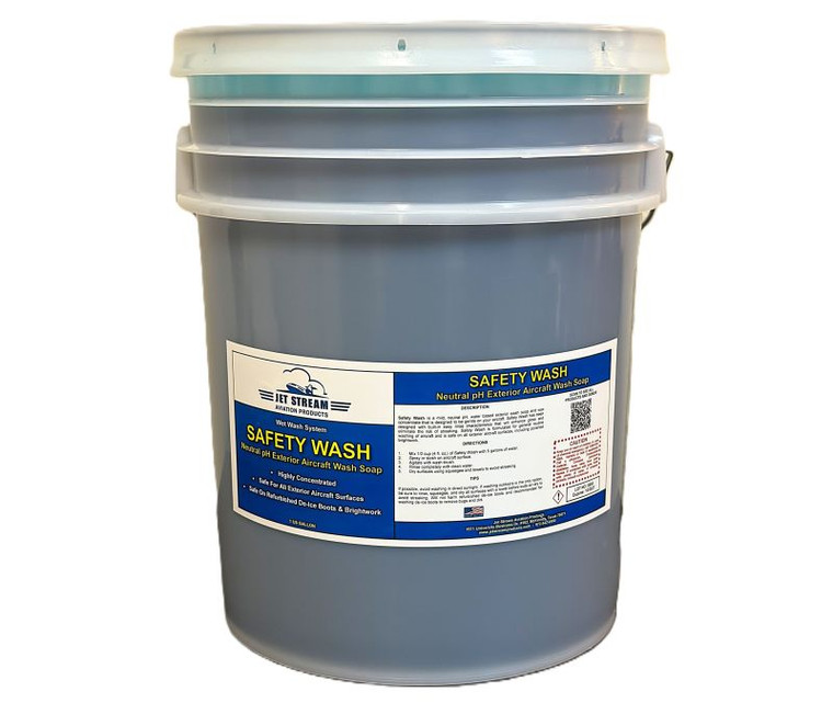 JET STREAM® SWP5 SAFETY WASH™ Blue Concentrate Neutral PH Exterior Aircraft Wash Soap - 5 Gallon Pail