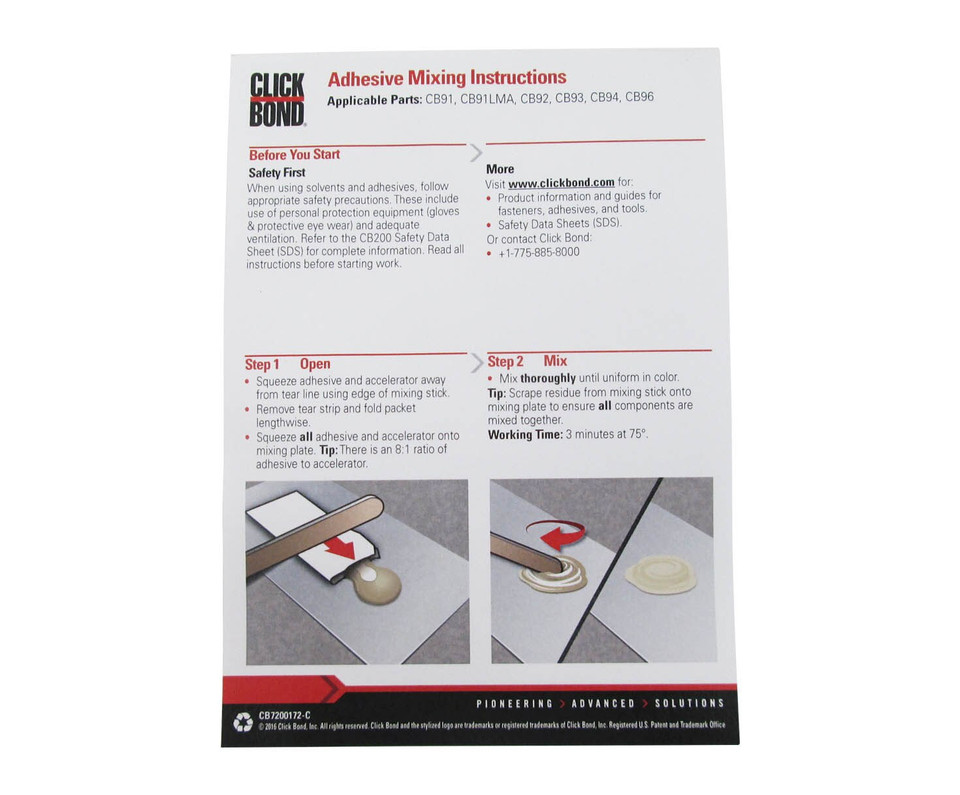 CLICK BOND CB200 Acrylic Adhesive Kit 3.5 Gram Kit