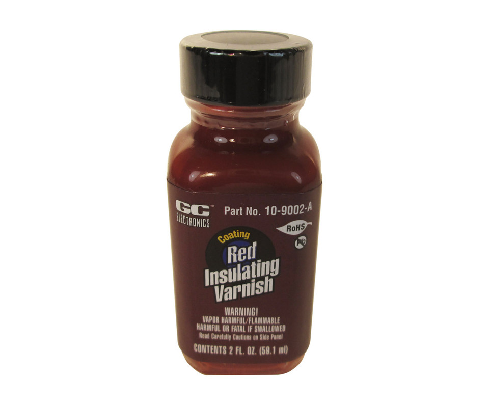 GC Electronics 109002 Red Electrical Insulating Varnish 2 oz Bottle