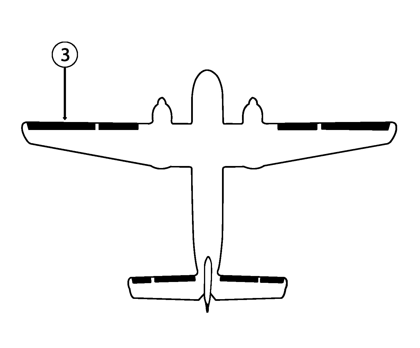 GOODRICH 23-2008-8-1 DeHavilland DHC-4 LH Outboard Wing De-Ice Boot