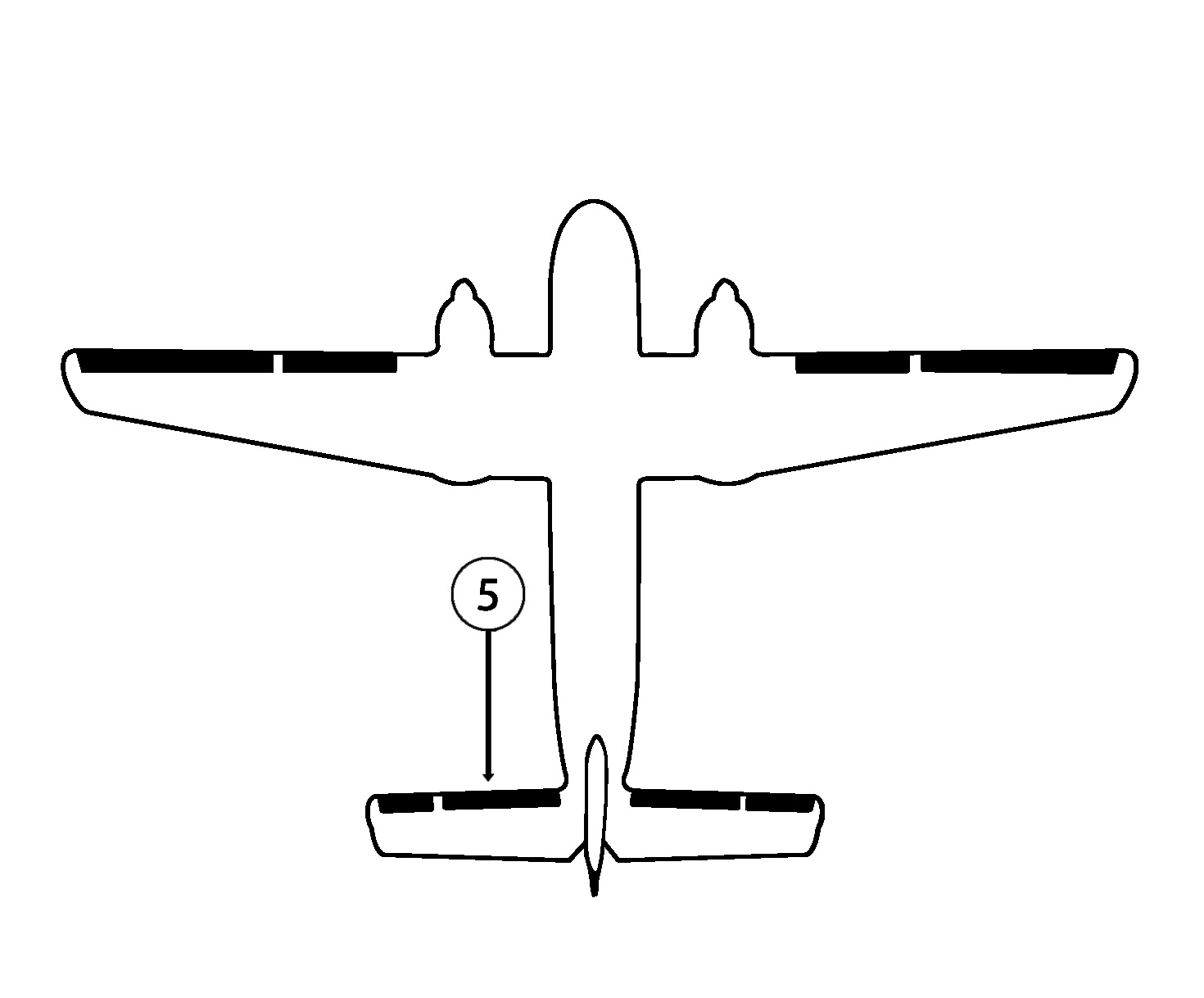 GOODRICH 23-2008-5-1 DeHavilland DHC-4 LH Inboard Stabilizer De-Ice Boot