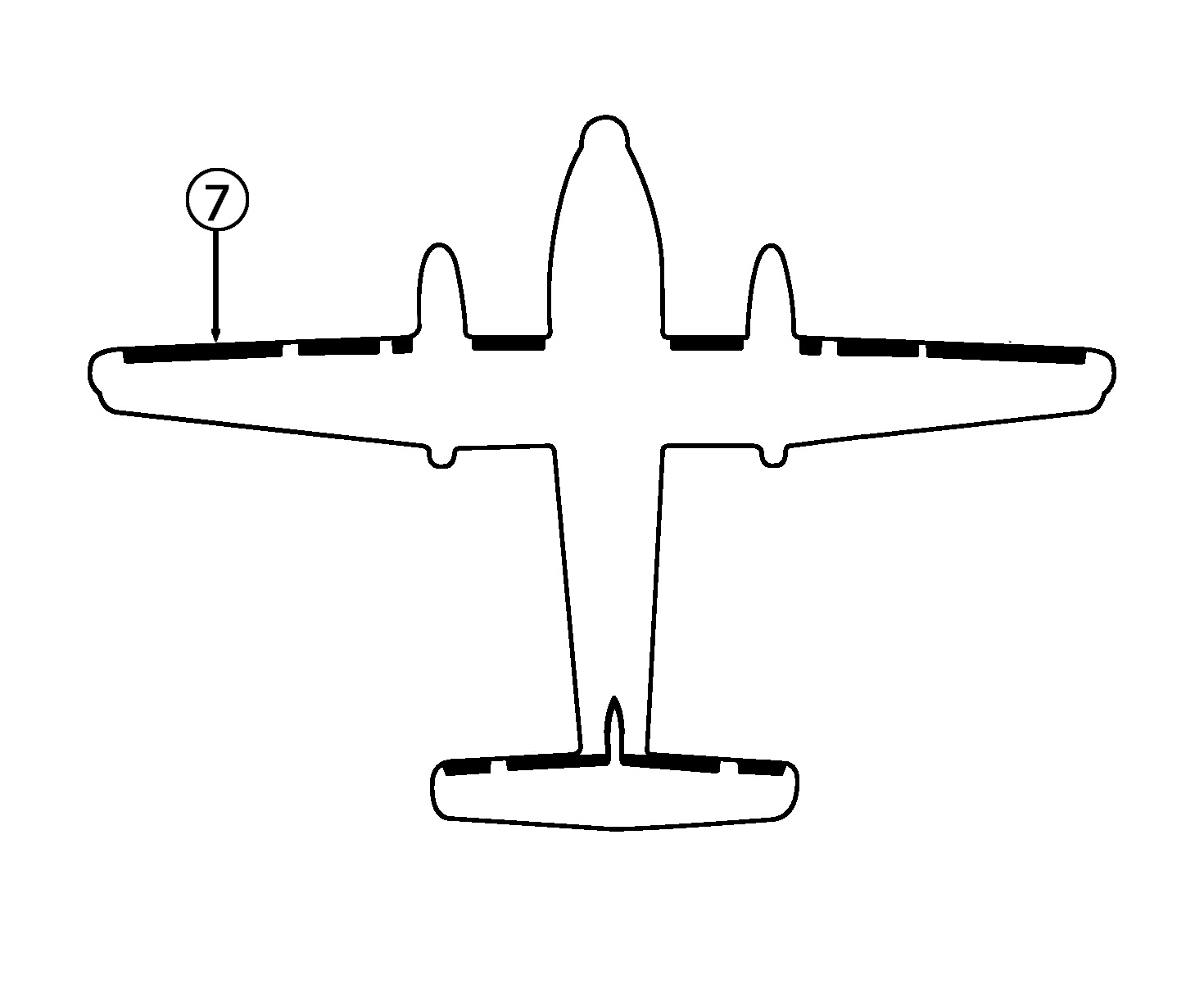 GOODRICH 21-2087-7-1 DeHavilland DHC-5 LH Outboard Wing De-Ice Boot