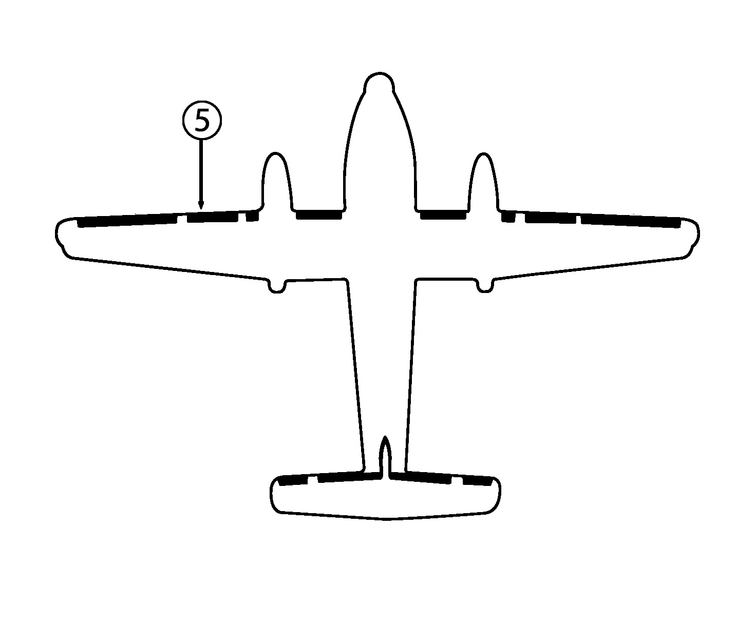GOODRICH 21-2087-6-1 DeHavilland DHC-5 LH Inboard Wing De-Ice Boot