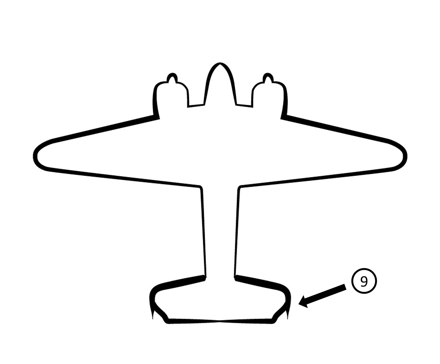 GOODRICH 11-270-10-2 Raytheon Beechcraft D18S, E18S & G18S RH Vertical Fin De-Ice Boot