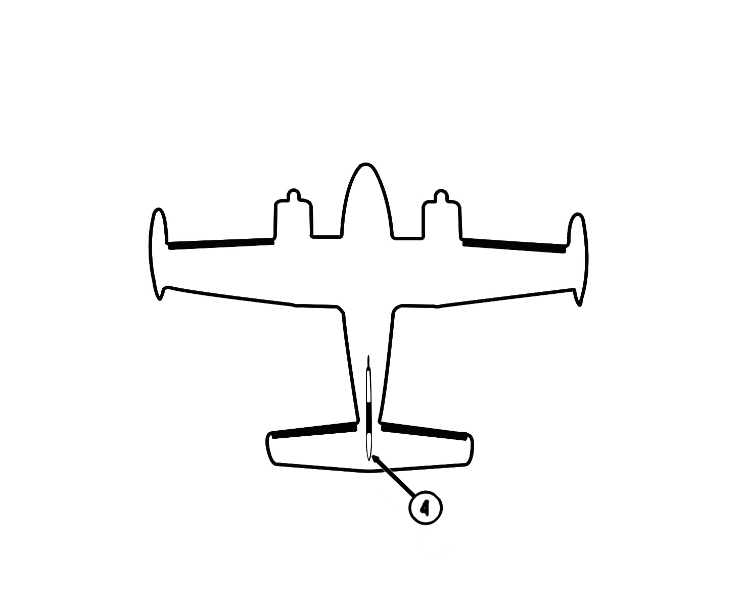 GOODRICH P27S-7D5070-13 FASTboot® Cessna 402, 414, 421, 335, 340 & 310 Vertical Fin De-Ice Boot