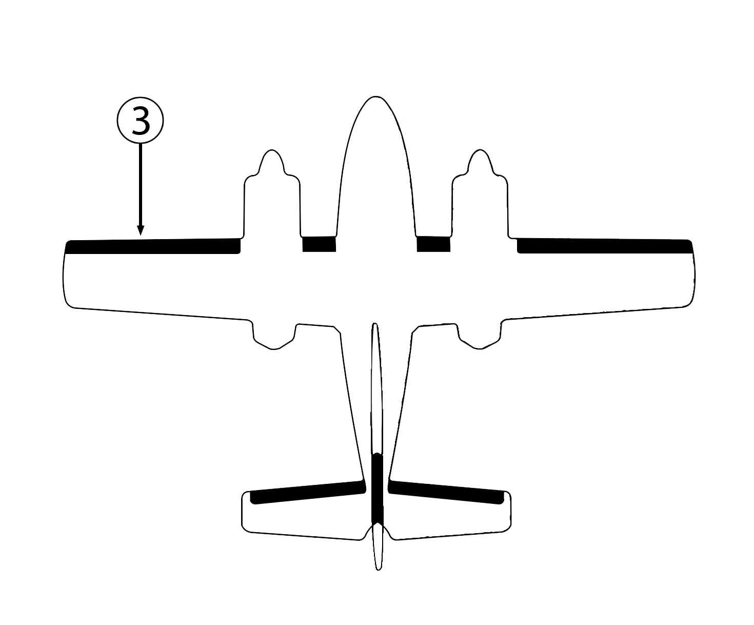 GOODRICH P25S5D5124-03 FASTboot® Cessna T-303 LH Outboard Wing De-Ice Boot