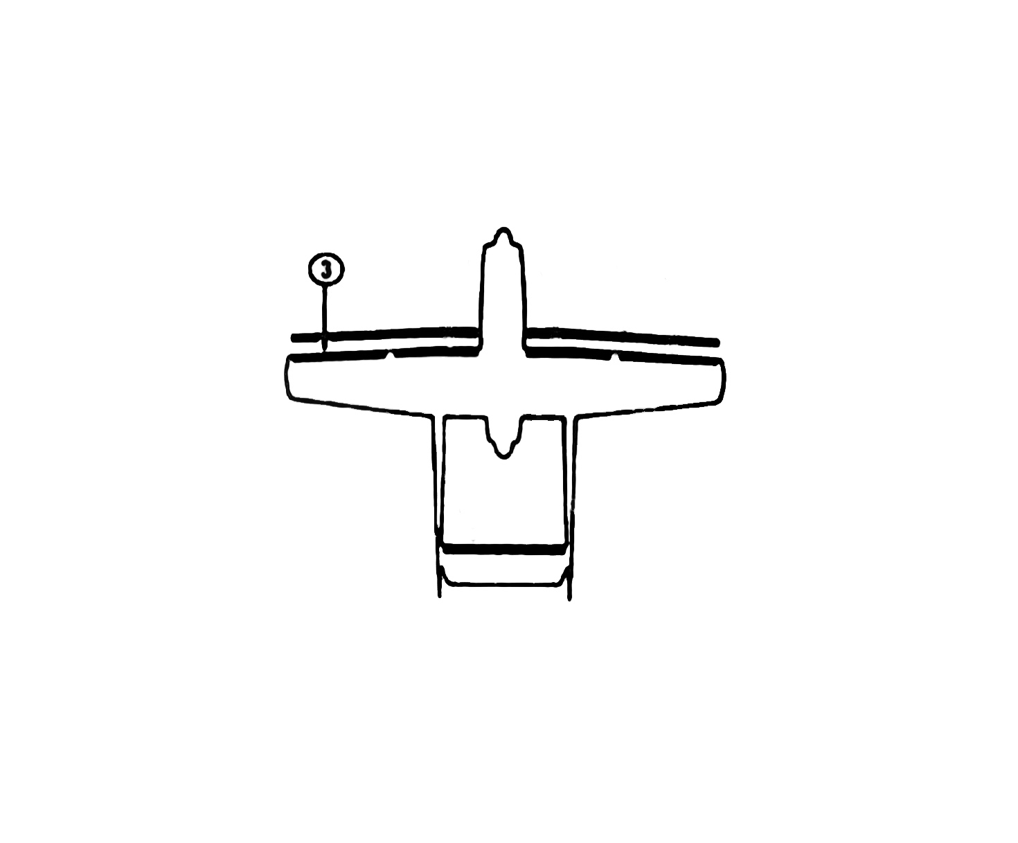 GOODRICH P25S5D5053-01 FASTboot® Cessna 337 LH Fuselage - Tip De-Ice Boot