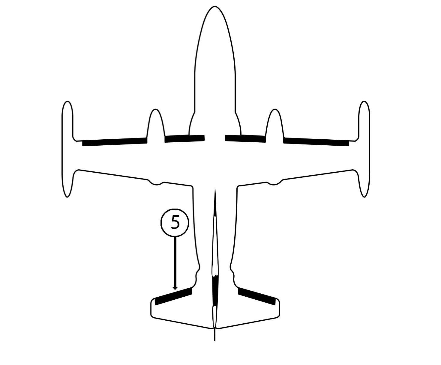GOODRICH P25S5D5048-09 FASTboot® Mitsubishi MU-2 LH Horizontal Stabilizer De-Ice Boot