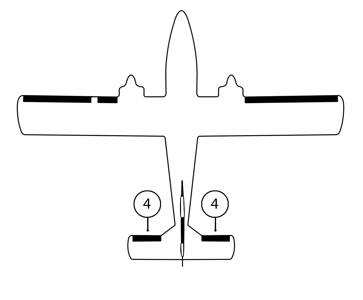 GOODRICH P25S5D5039-05 FASTboot® Partenavia P68 Horizontal Stabilizer De-Ice Boot