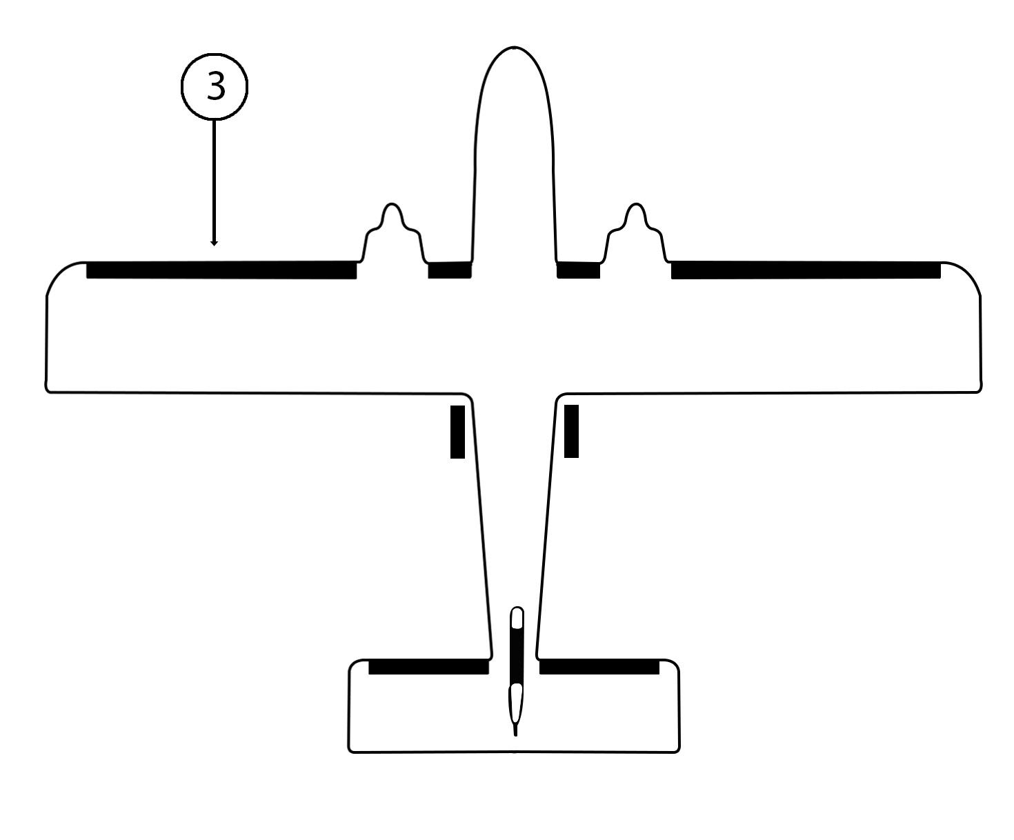 GOODRICH P25S5D5035-01 FASTboot® Britten-Norman BN2, BN-2A, BN-2A-MKIII, BN-2B & BN-2T LH Nacelle - Tip De-Ice Boot