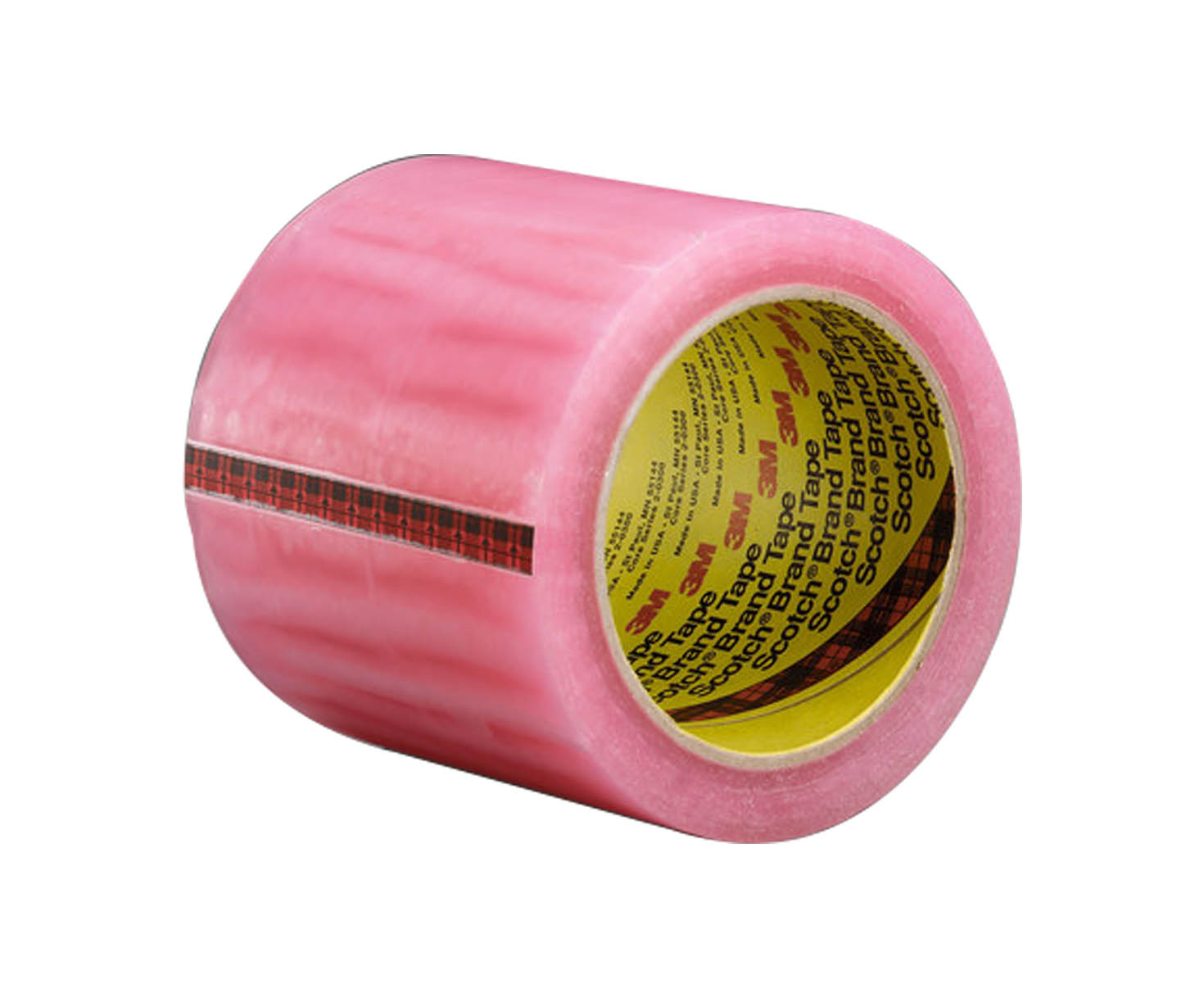 3M™ 021200-04563 Scotch® 821 Pink 2.5 Mil Label Protection Tape - 2" x 72 Yard Roll - 48/Case