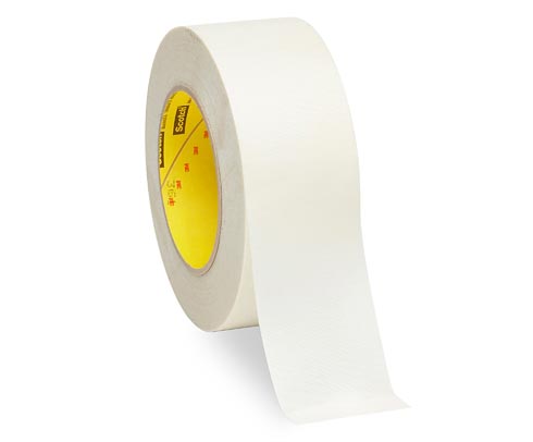 3M™ 021200-07116 Scotch® 361 White 7.5 Mil Glass Cloth Tape - 1/2" x 60 Yard Roll - 96/Case