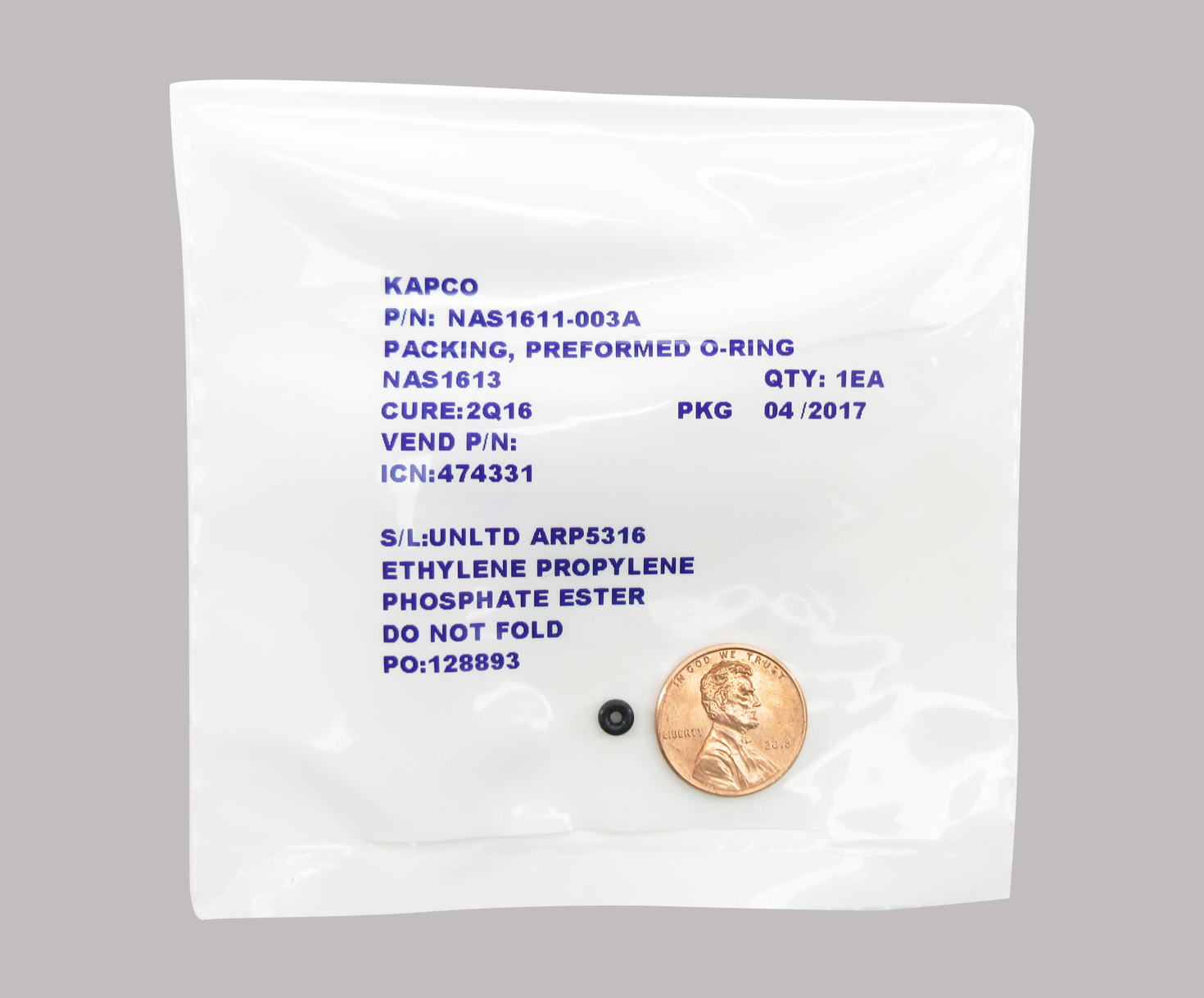 National Aerospace Standard NAS1611-003A O-Ring - 25/Pack