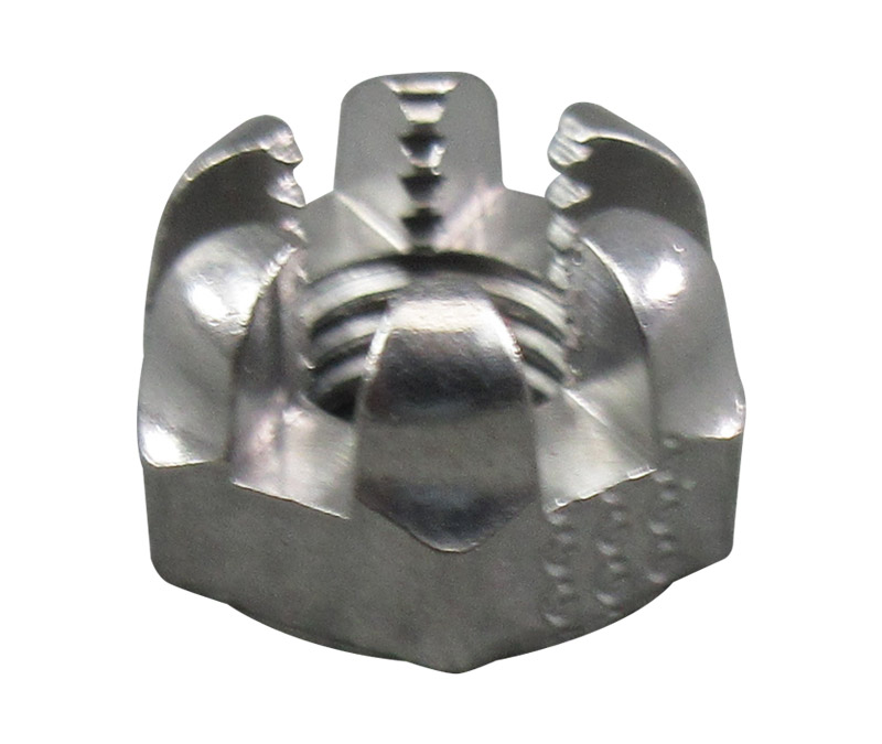 Aeronautical Standard AN310C4 Stainless Steel Nut, Plain, Castellated, Hexagon - 5/Pack