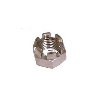 Aeronautical Standard AN310C12 Stainless Steel Nut, Plain, Castellated, Hexagon - 5/Pack