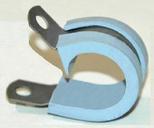 Military Specification M85052/3-12 Crescent Steel Blue Nitrile Rubber Clamp, Loop