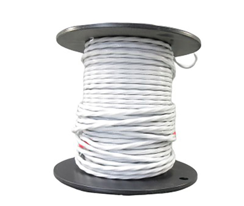Military Specification M27500/18TG3T14 White Jacket 18 AWG 3 Conductor Shielded Cable - 50-Foot Length